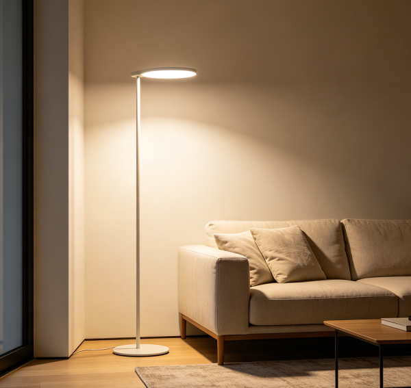 Tall LED Compatible Modern Floor Lamp Design